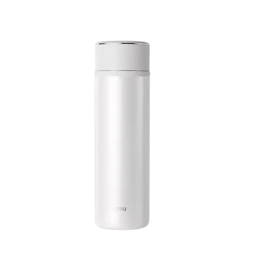 [LL601-BWE] Gourde D'eau DELI En Acier Inoxydable 500ml 6.5x21.5cm Blanc