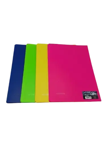 [03890] Classeur 4 Anneaux CV A4 en PP 25mm Transparent Light Multi-Couleurs