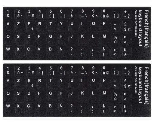 [1559] Sticker Pour Clavier Laptop Azerty