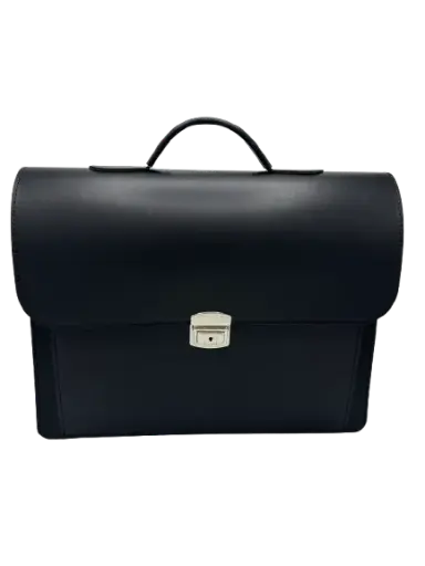 [TAHAT-8806-N] Cartable TAHAT 8806 En Cuir Synthétique 2 Compartiments 1 Poche Noir