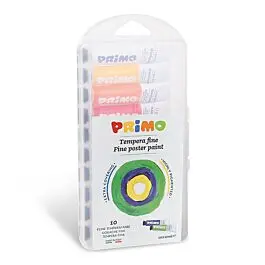 [444T10SAP] Boite De Peinture Gouache PRIMO 10 Couleurs 12ml
