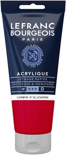 [300345] Tube Acrylic Fine LEFRANC BOURGEOIS 80Ml Carmin D'alizarine