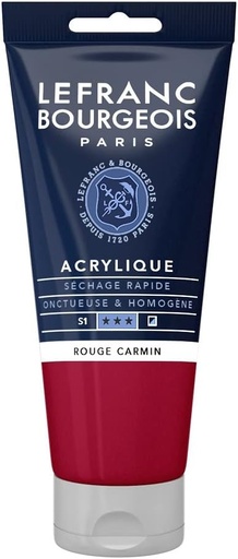 [300359] Tube Peinture Acrylique Fine LEFRANC BOURGEOIS 80ml Rouge Carmin