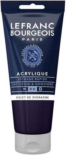 [300365] Tube Peinture Acrylique Fine LEFRANC BOURGEOIS 80ml Violet De Dioxazine