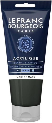 [300387] Tube Peinture Acrylique Fine LEFRANC BOURGEOIS 80ml Noir De Mars
