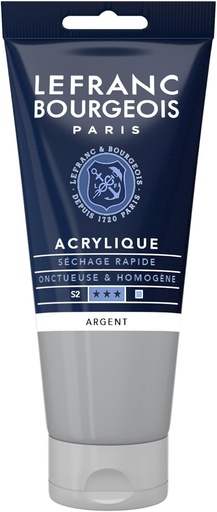 [300449] Tube Peinture Acrylique Fine LEFRANC BOURGEOIS 80ml Argenté