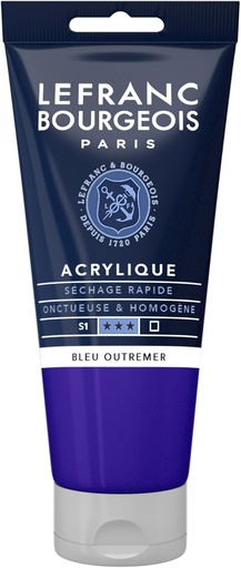 [300460] Tube Peinture Acrylique Fine LEFRANC BOURGEOIS 80ml Bleu Outremer
