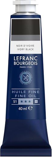 [810043] Tube Peinture à L'huile Fine LEFRANC BOURGEOIS 40ml Noir D'ivoire