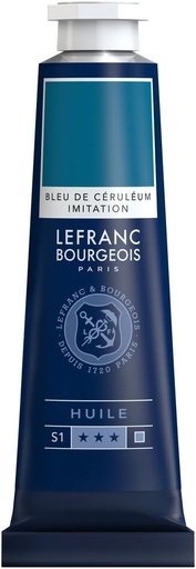 [810021] Tube Peinture à L'huile Fine LEFRANC BOURGEOIS 40ml Bleu De Céruléum IMITATION