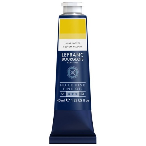 [810004] Tube Peinture à L'huile Fine LEFRANC BOURGEOIS 40ml Jaune Moyen