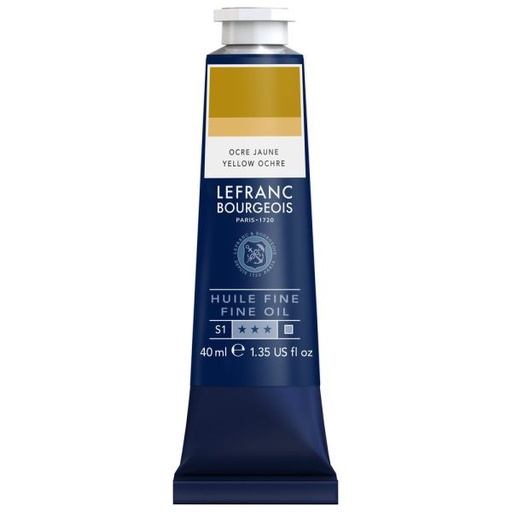[810035] Tube Peinture à L'huile Fine LEFRANC BOURGEOIS 40ml Ocre Jaune