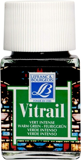 [210250] Flacon De Peinture LEFRANC BOURGEOIS Vitrail 50ml Vert Intense
