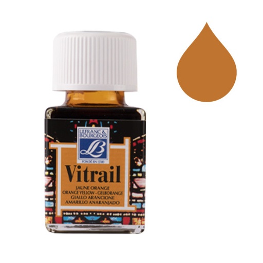 [210236] Flacon De Peinture LEFRANC BOURGEOIS Vitrail 50ml Jaune Orange