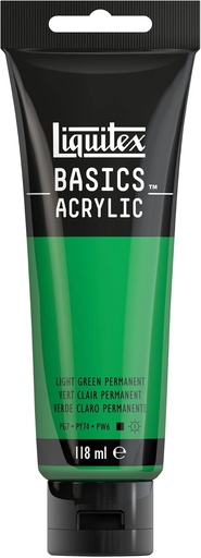 [8870024] Tube Peinture Acrylique LIQUITEX Basics 118ml Vert Fixe Clair