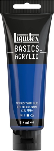 [8870025] Tube Peinture Acrylique LIQUITEX Basics 118ml Bleu Phtalocyanine
