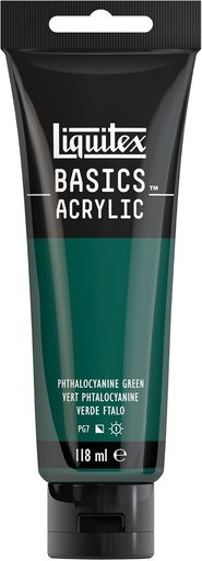 [8870026] Tube Peinture Acrylique LIQUITEX Basics 118ml Vert Phtalocyanine