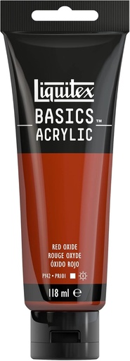 [8870028] Tube Peinture Acrylique LIQUITEX Basics 118ml Rouge Oxyde