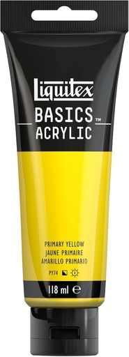 [8870039] Tube Peinture Acrylique LIQUITEX Basics 118ml Jaune Primaire