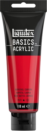 [8870043] Tube Peinture Acrylique LIQUITEX Basics 118ml Rouge Naphtol Carmin