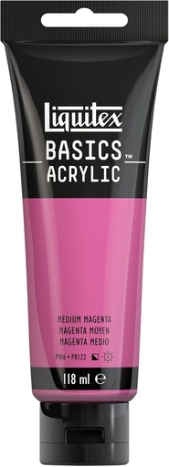 [8870047] Tube Peinture Acrylique LIQUITEX Basics 118ml Magenta Moyen