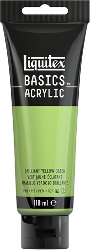 [8870050] Tube Peinture Acrylique LIQUITEX Basics 118ml  Vert Jaune  Eclatant