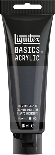 [8870076] Tube Peinture Acrylique LIQUITEX Basics 118ml Graphite Iridescent