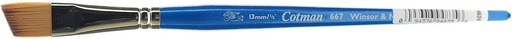 [5367113] Pinceaux Cotman WINSOR & NEWTON Pinceau Aquarelle Série 667 N° 1/2 Biseauté Manche Court 13mm