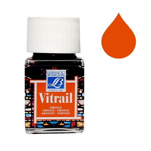 [210792] Flacon De Peinture LEFRANC BOURGEOIS Vitrail 50ml Orange
