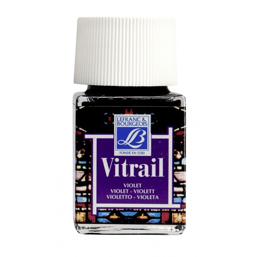 [210256] Flacon De Peinture LEFRANC BOURGEOIS Vitrail 50ml Violet