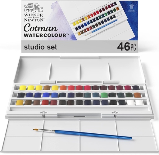 [0390471] Boîte de 46 Set D'atelier aquarelle Winsor & Newton Cotman WATERCOLOUR
