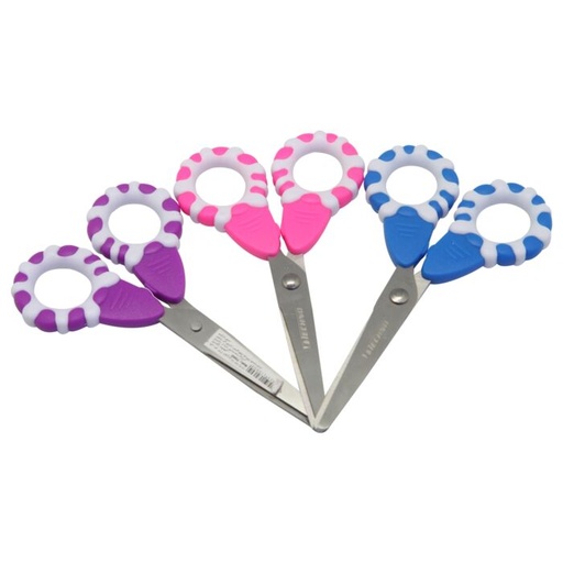 [7060-TECHNO] Ciseau Ecolier TECHNO Donut 13 cm Multi-Couleurs