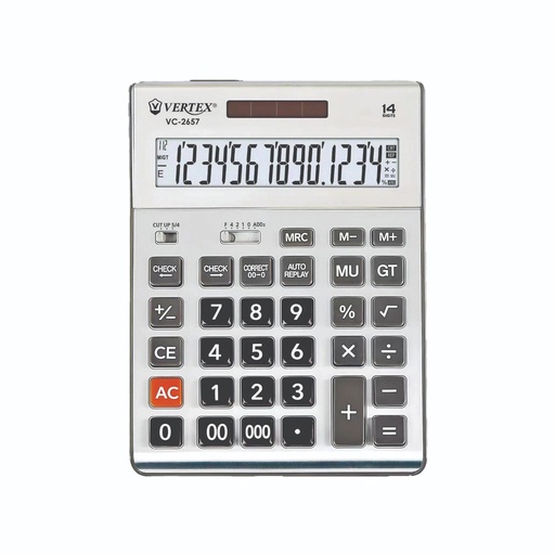 [V.C-2657] Calculatrice De Bureau VERTEX 12 Chiffres Blanc