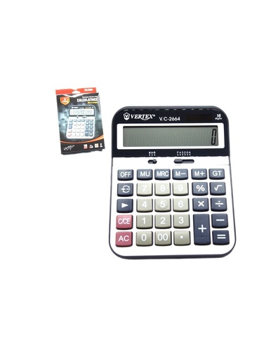 [V.C-2664] Calculatrice De Bureau VERTEX 12 Chiffres Gris
