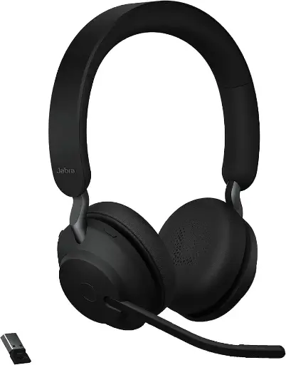 [26599-999-899] Casque Jabra Evolve2 65 MS Stereo Link380a Sans Fil Dongle USB-C Bluetooth Noir