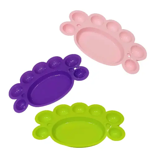 [9522] Palette De Peinture TECHNO Artisto En Plastique Multicouleur