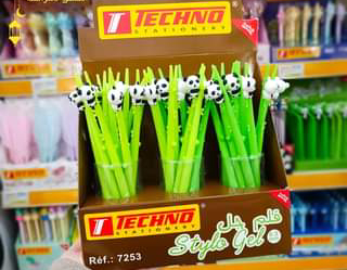 [7253] Stylo Gel TECHNO Fantaisie Panda 0.5mm Multi-couleurs