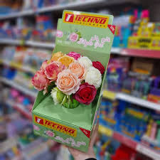 [7251] Stylo Gel TECHNO Fantaisie Roses 0.5mm Multi-couleurs