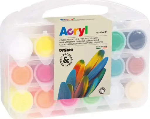 [416TB18ASP] Peinture Acrylic PRIMO 18 Couleur 25mm En Tube