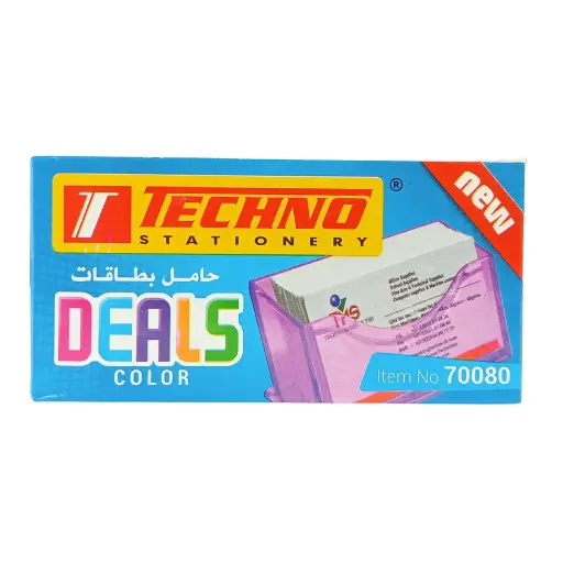 [70080] Porte Cartes De Visite De Bureau TECHNO En Plastique Transparent