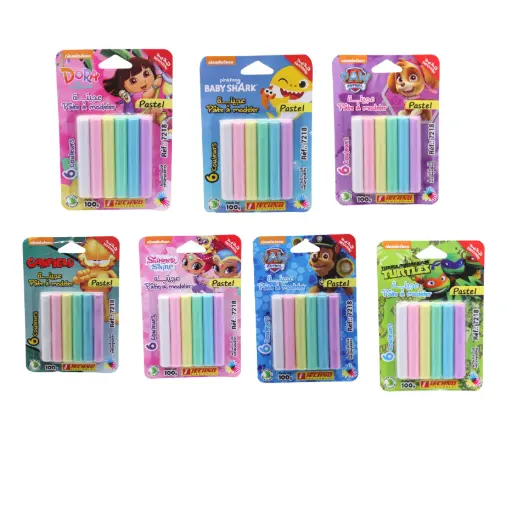 [TCHNO_7218] Pâte à Modeler TECHNO 06 Couleurs Pastel Licence