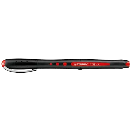[1018/43] Stylo Roller STABILO Black Medium 0.5mm Rouge