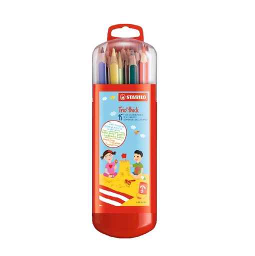 [203/11-15] Crayons De Couleur STABILO Trio Thick Boite De 15