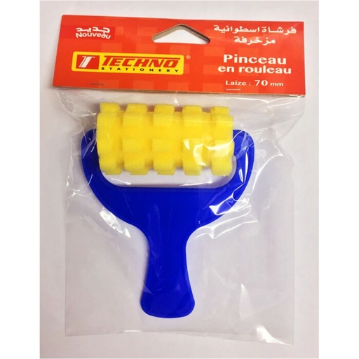 [4765] Pinceau Mousse TECHNO en Rouleau Effet Carreaux GM