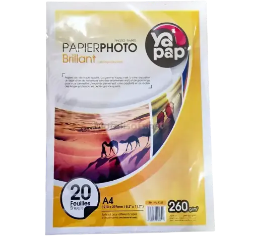[YA1307] Papier Photo YAPAP Waterproof A4 20 Feuilles