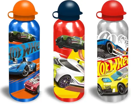 [HW0002] Bouteille d'Eau en Aluminium HOT WHEELS pour Enfants 500ml