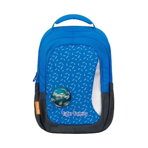 [IE34-G-01] Sac à Dos Scolaire TIGER pour Garçon  avec 3 Compartiments Bleu et Noir