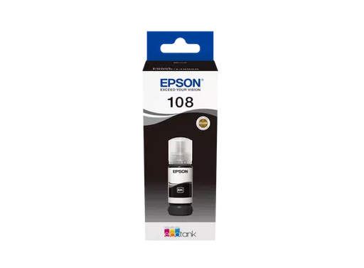 [C13T09C14A] Bouteille D'encre EPSON 108 EcoTank Noir  pour Imprimantes L18050 L8050 L8100