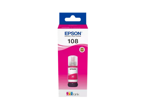 [C13T09C34A] Bouteille D'encre EPSON 108 EcoTank Magenta pour Imprimantes L18050 L8050 L8100