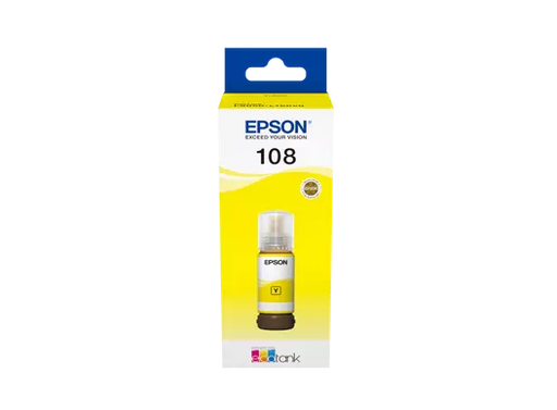 [C13T09C44A] Bouteille D'encre EPSON 108 EcoTank Yellow Pour Imprimantes  L18050 L8050 L8100