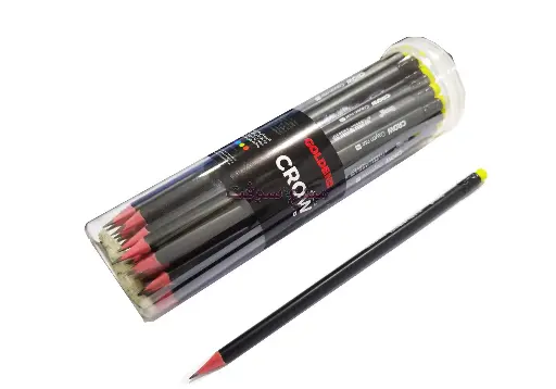 [37014] Crayon GOLDEN Triangulaire HB 37014 Noir Avec Gomme